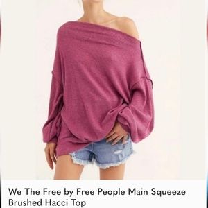 Pink off the shoulder sweater